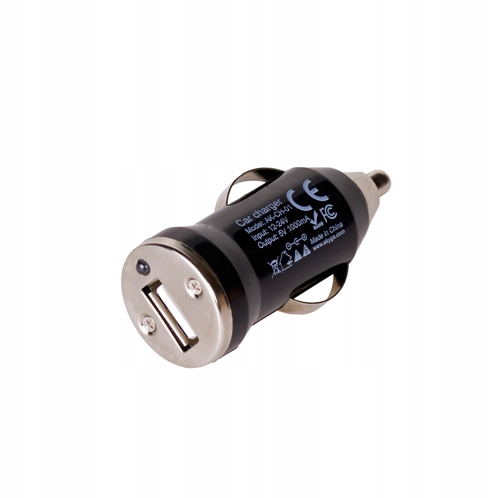 Akyga Ładowarka Samochodowa Z Gniazdem Usb 1A 5W