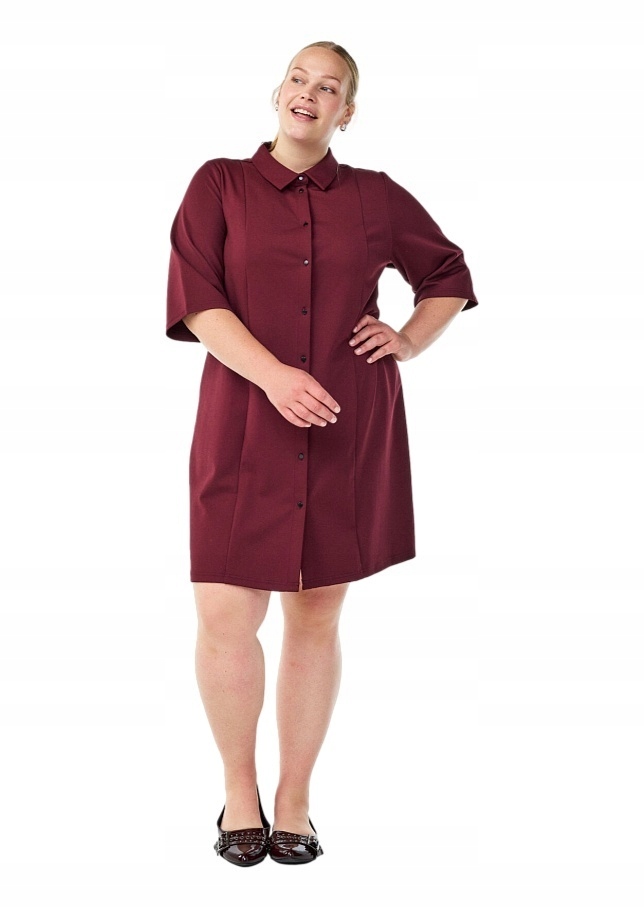 Tunika Zizzi Krátká Bordó Šaty 928A 44