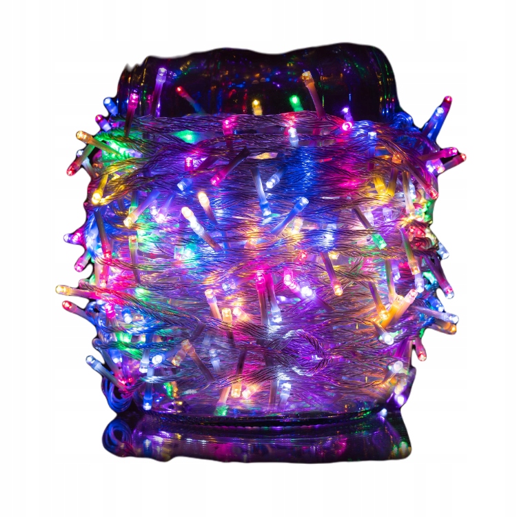 LAMPKI CHOINKOWE ZEWNĘTRZNE / WEWNĘTRZNE 475LED 50M MULTIKOLOR WYTRZYMAŁE