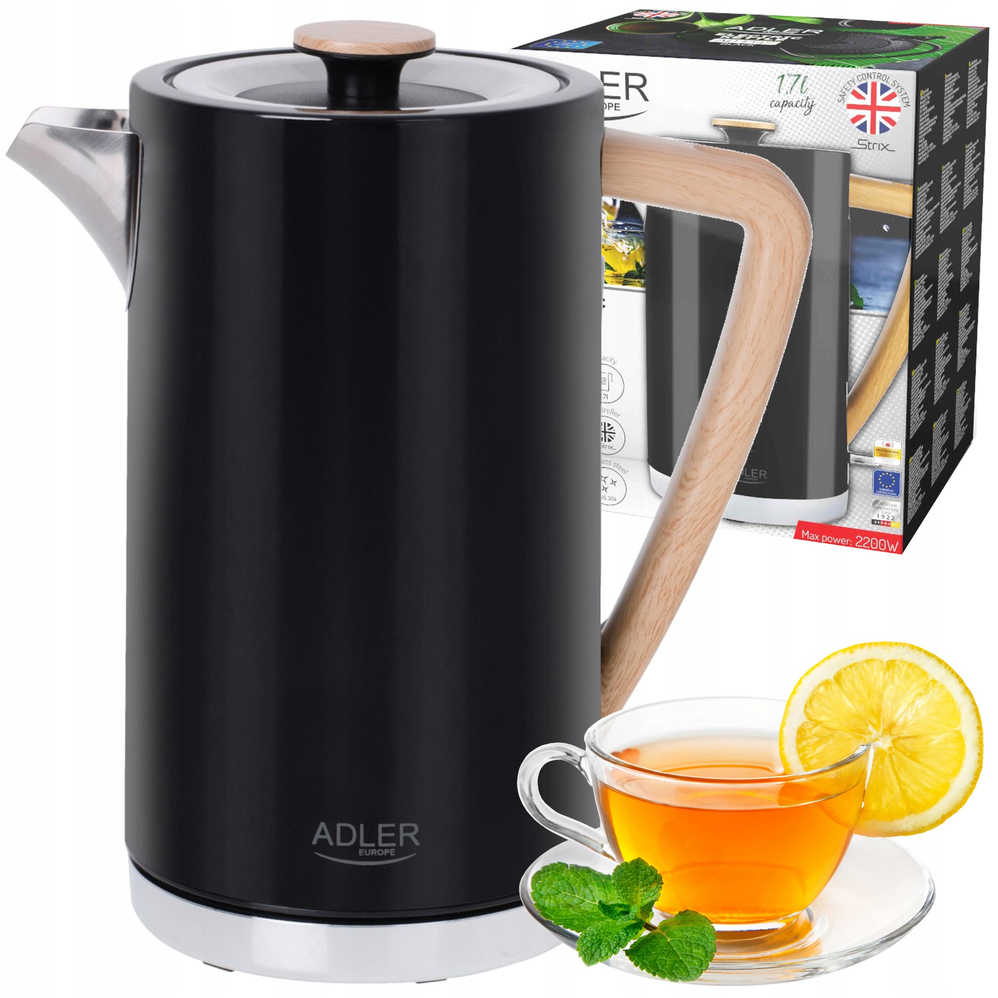 Ad 1347 čierna Kanvica kovová 1,7 L Strix