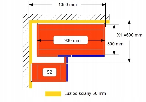 Szafka kuchenna ORLANDO 105 ND 1F BB Marka Meble Noka