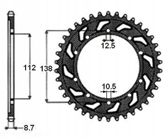ZESTAW NAPĘD-OWY DID+SUN TRIUMPH TIGER T955i 05-06 Producent DID