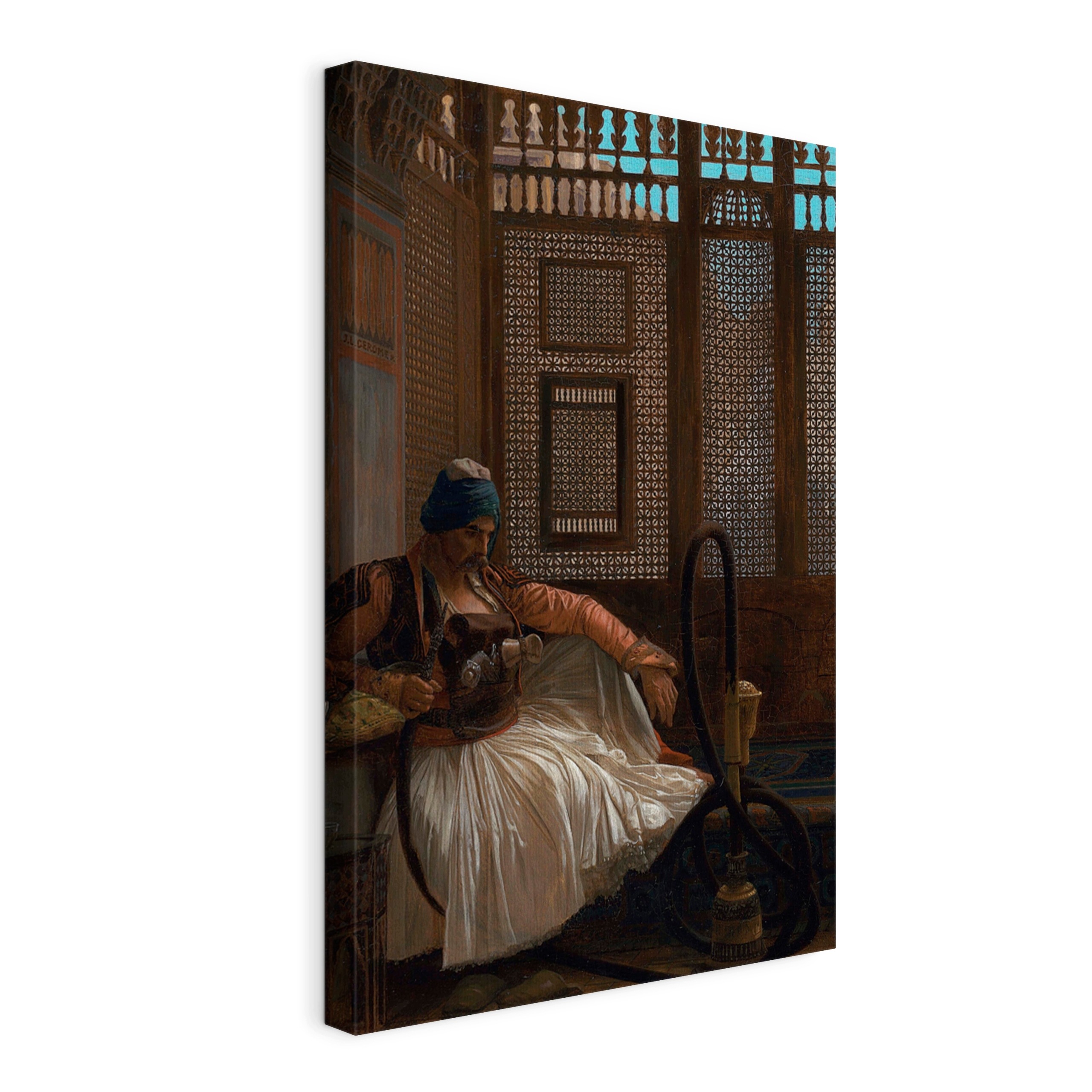 Obraz na plátně Jean-Léon Gérôme Kuřák Arnaut 70x100cm