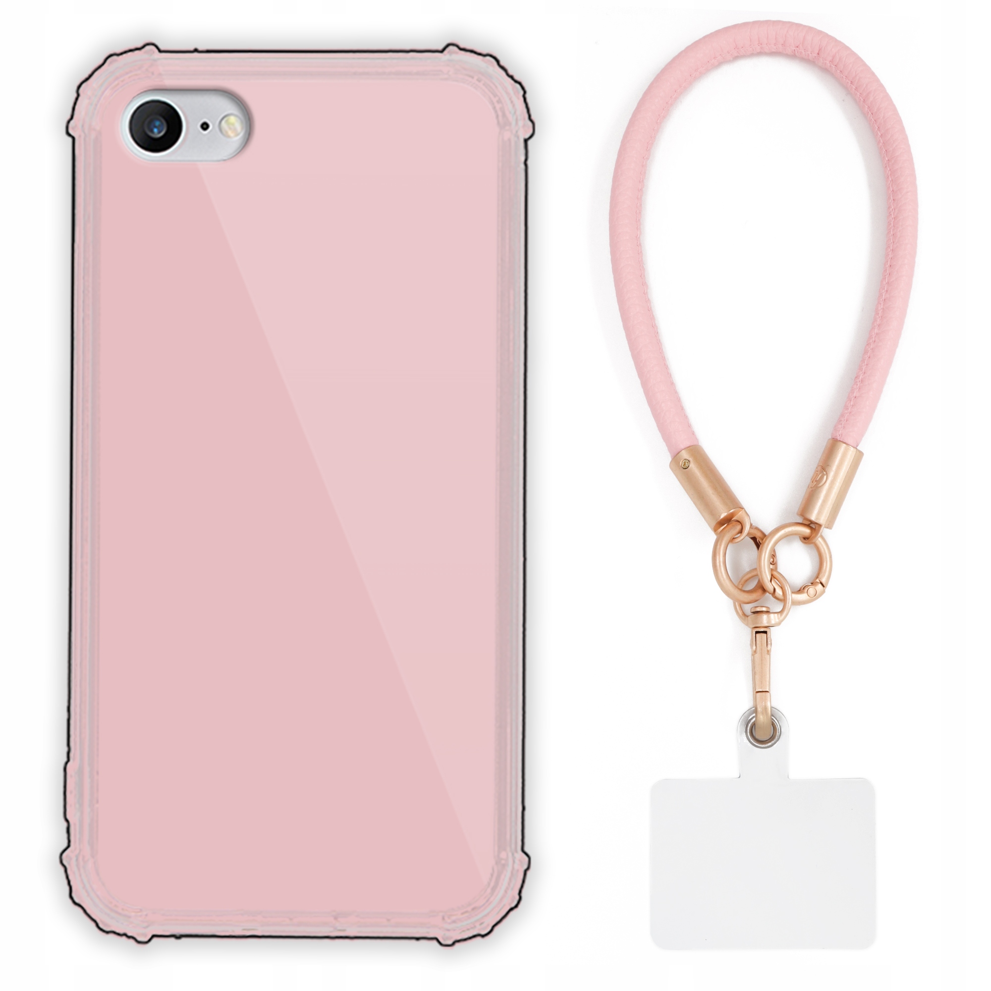 Puzdro Pre Iphone SE2 Case Antishock Pinky Ružové Vodítko Sada Odolné Silné