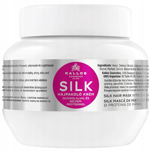 KALLOS MASKA DO WŁOSÓW REGENERUJĄCA Z JEDWABIEM SILK 275ML