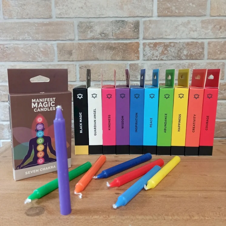 Zestaw 12 Magicznych Świec Sojowych Czakra Serca Marka Ancient Wisdom