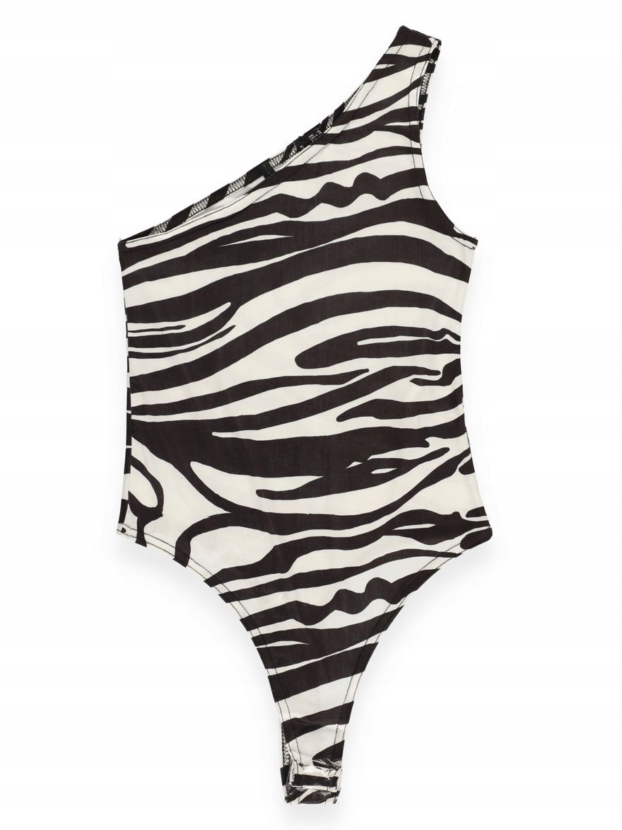 ZB6018 XXS BODY ZEBRA Prettylittlething Dekolt asymetryczny