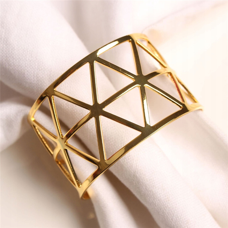 10 SZT OBRĄCZKI NA SERWETKI PIERŚCIENIE Materiał metal