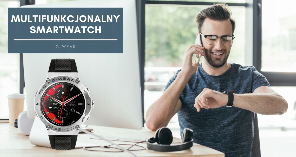 Smartwatch Męski G-WEAR aplikacje sport Watchmark Rodzaj smartwatch