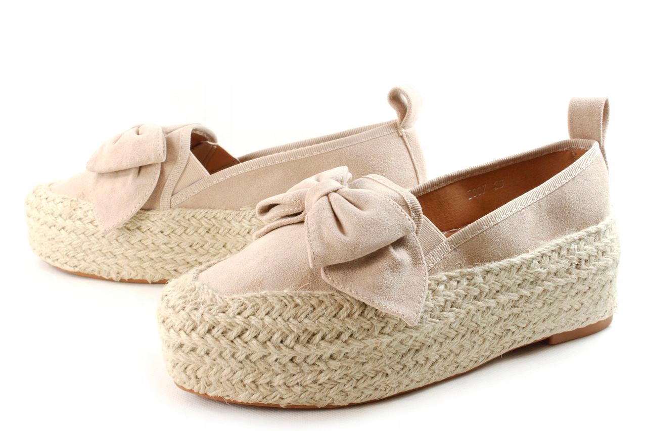 

B807 Stylowe Espadryle Kokarda Wsuwane Hit r.38