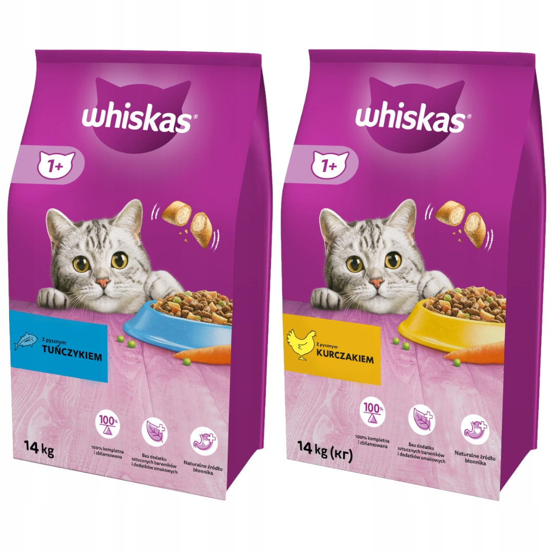 Levně Whiskas Adult Kuře Whiskas Adult Tuňák 2x14 kg