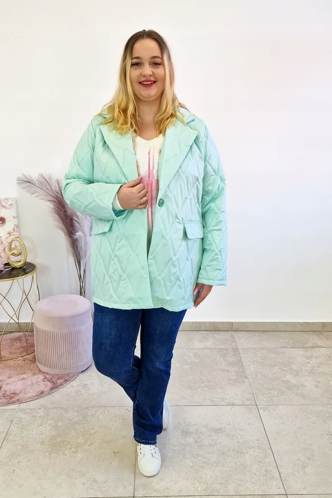 Mátová prošívaná dámská bunda s límcem Uni