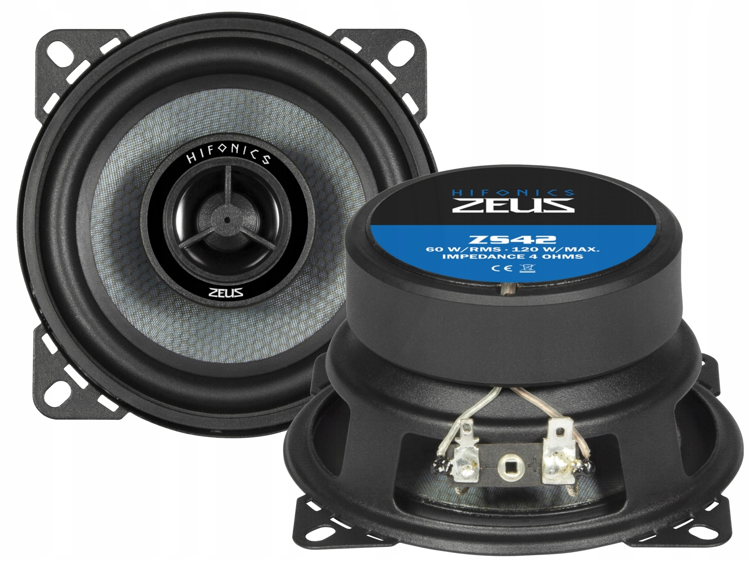 Hifonics ZS42 двухполосные динамики 100 мм 60 Вт RMS