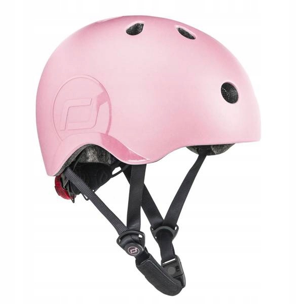Scoot And Ride Kask S-m Rose dla dzieci regulacja 50-55cm rowerowy Led