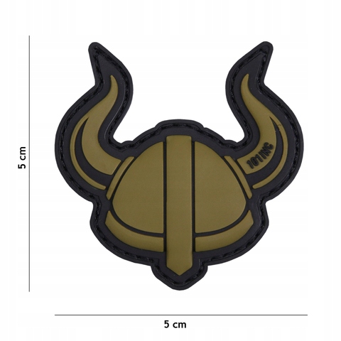 101 Inc. Naszywka 3D Viking Helmet Zielony