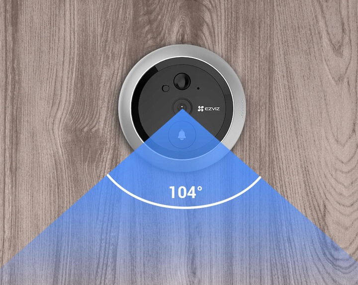 Wizjer elektroniczny DP1C EZVIZ DP1C WiFi z kamerą IP smart dzwonek Średnica otworu 17 mm