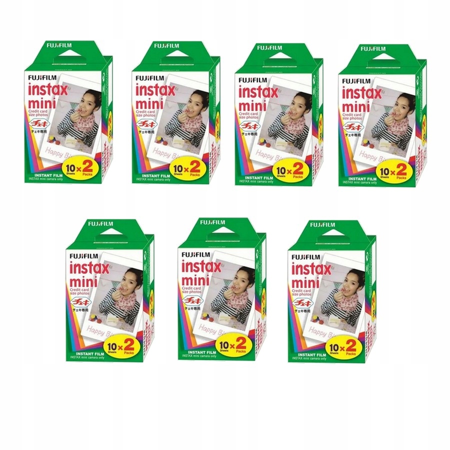 7 x náplň Fujifilm Instax Mini 2x10ks Multipack 140 fotografií