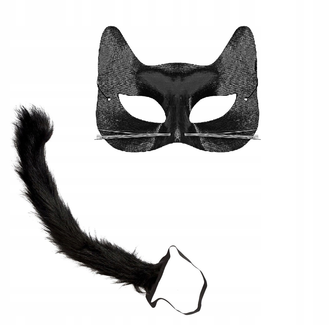 SUPER Zestaw Strój Kotka Kota Maska Ogon 2el MK640