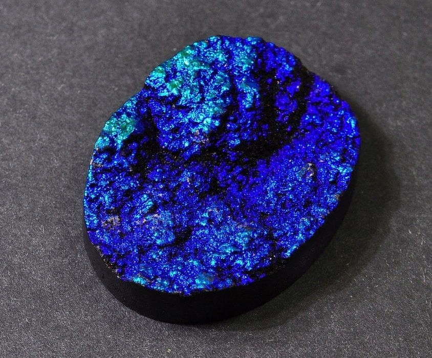 Drůza modrá ovál 40,2x30 mm