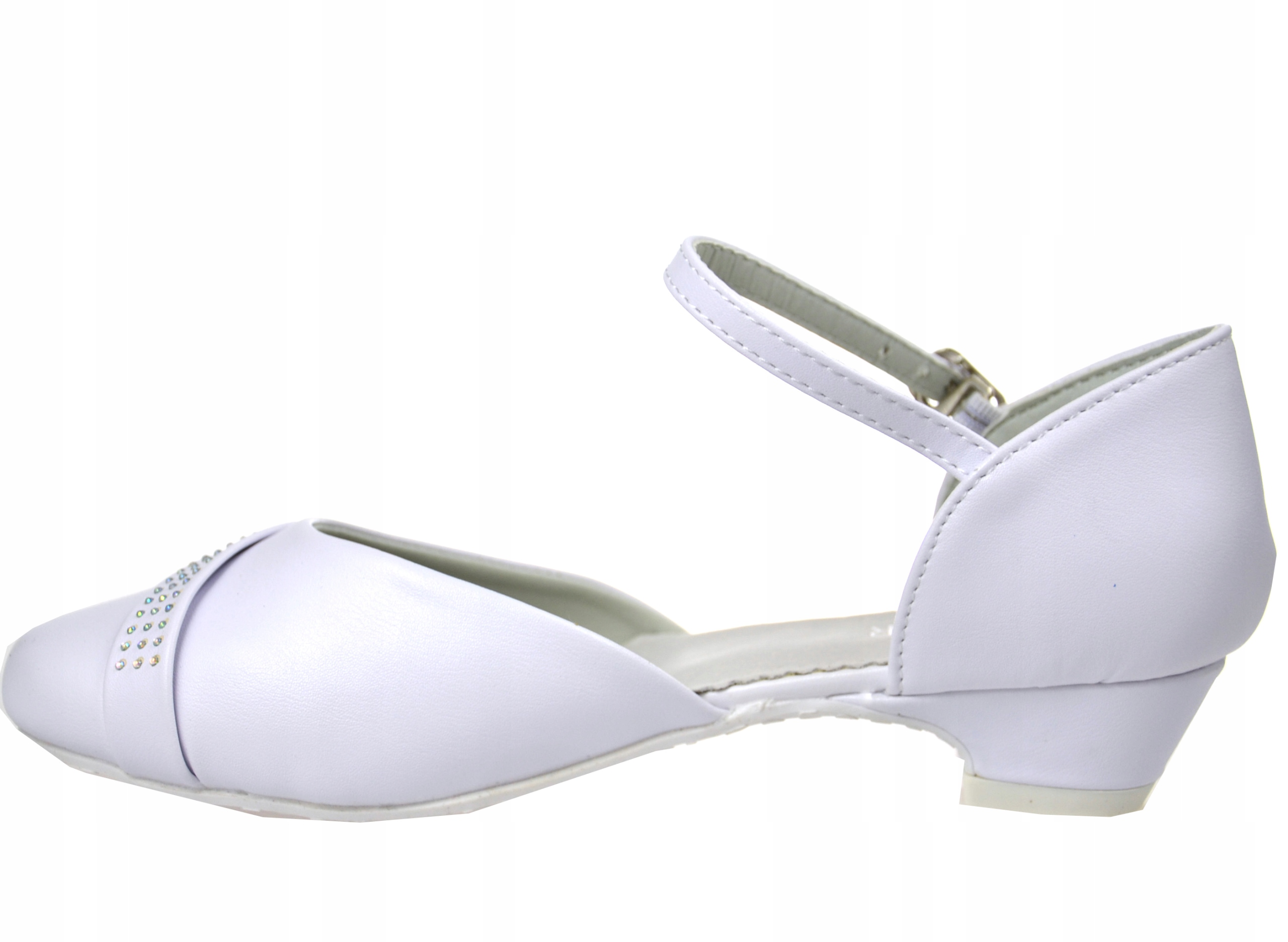 %New% PANTOFELKI Komunijne Obcas Wsuwane BIAŁE r35 Kod producenta KOMUNIJNE