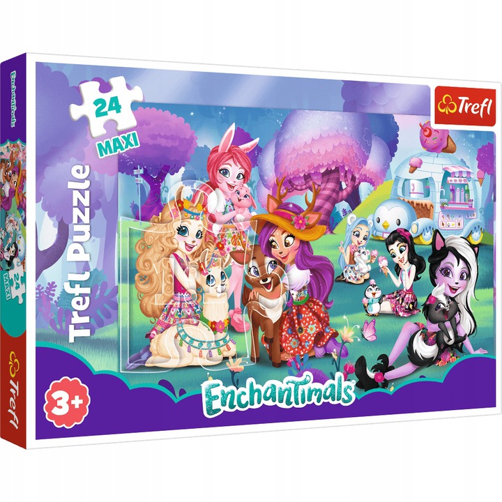 PUZZLE WESOŁY ŚWIAT ENCHANTIMALS MAXI 24 EL