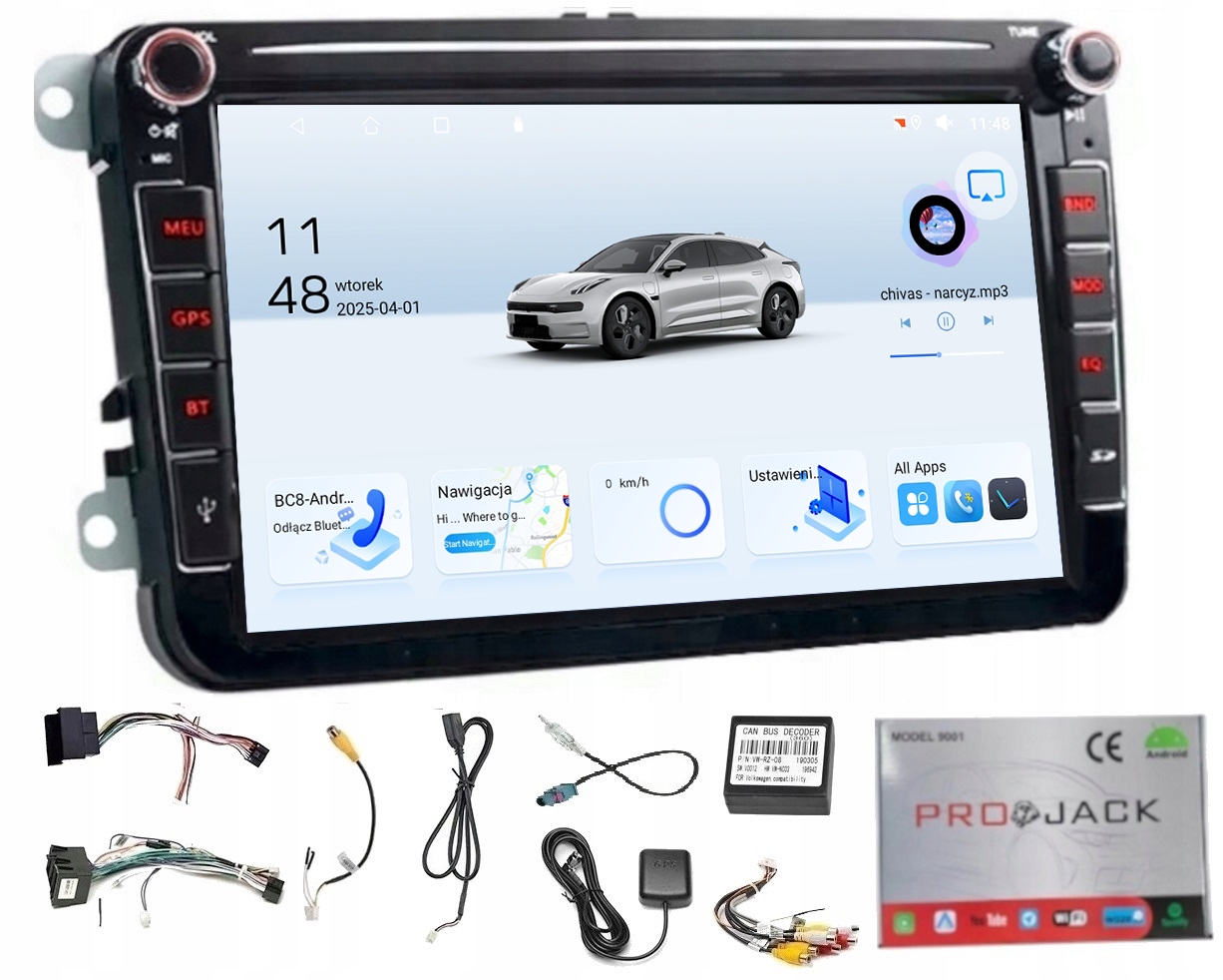 Autorádio Gps Android Vw Caddy 2004-2020 Wifi Carplay 64GB