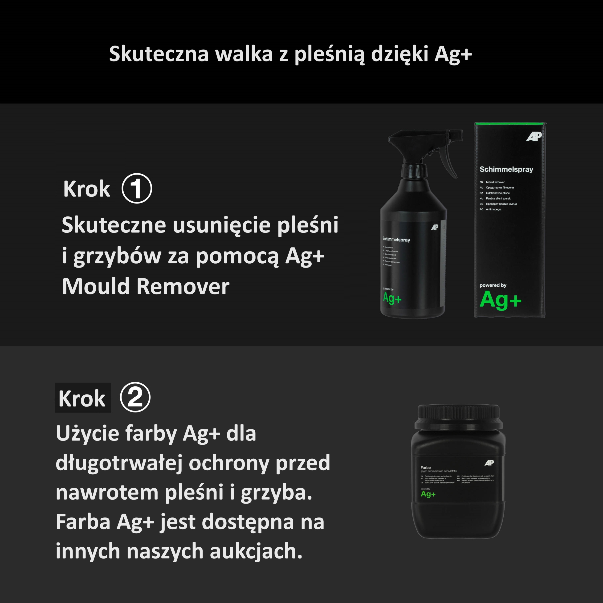 Środek do usuwania pleśni Ag+ Mould Remover NOWOŚĆ Waga 1 kg
