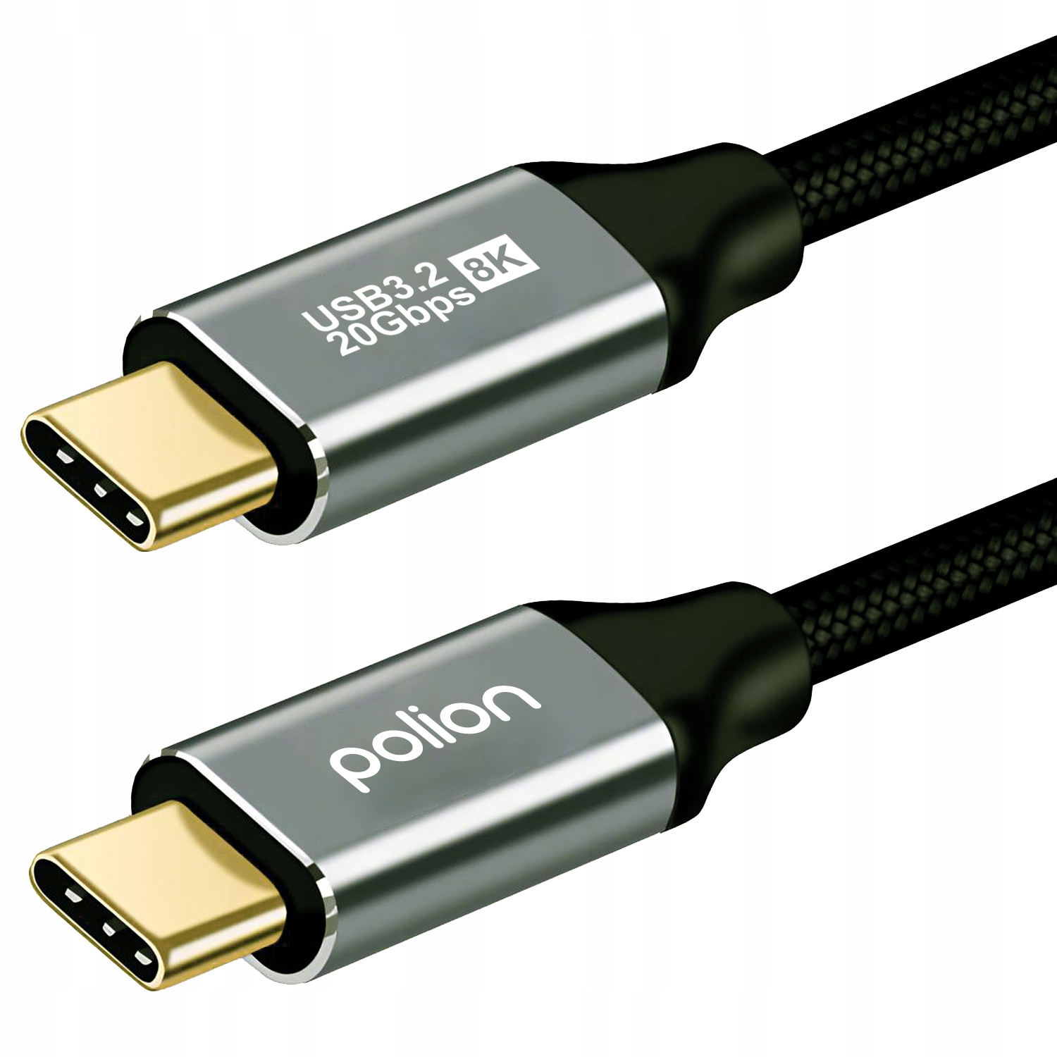 Przewód Usb-c na Usb-c 3.2 gen.2 20Gbps 4K/8K 20V/5A 100W 1M oplot