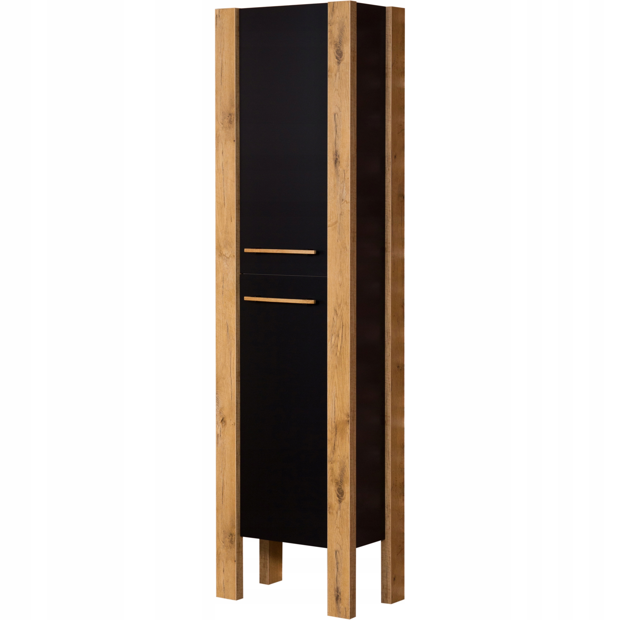 CORTEZ meble łazienkowe wysoki regał czarny