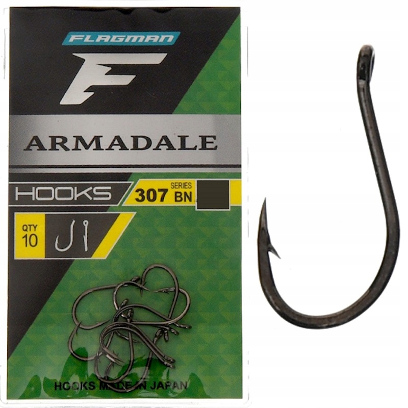 Haczyki Z Oczkiem Flagman Hook Armadale 307 Nr 10 10szt. Black Nickel Ostre