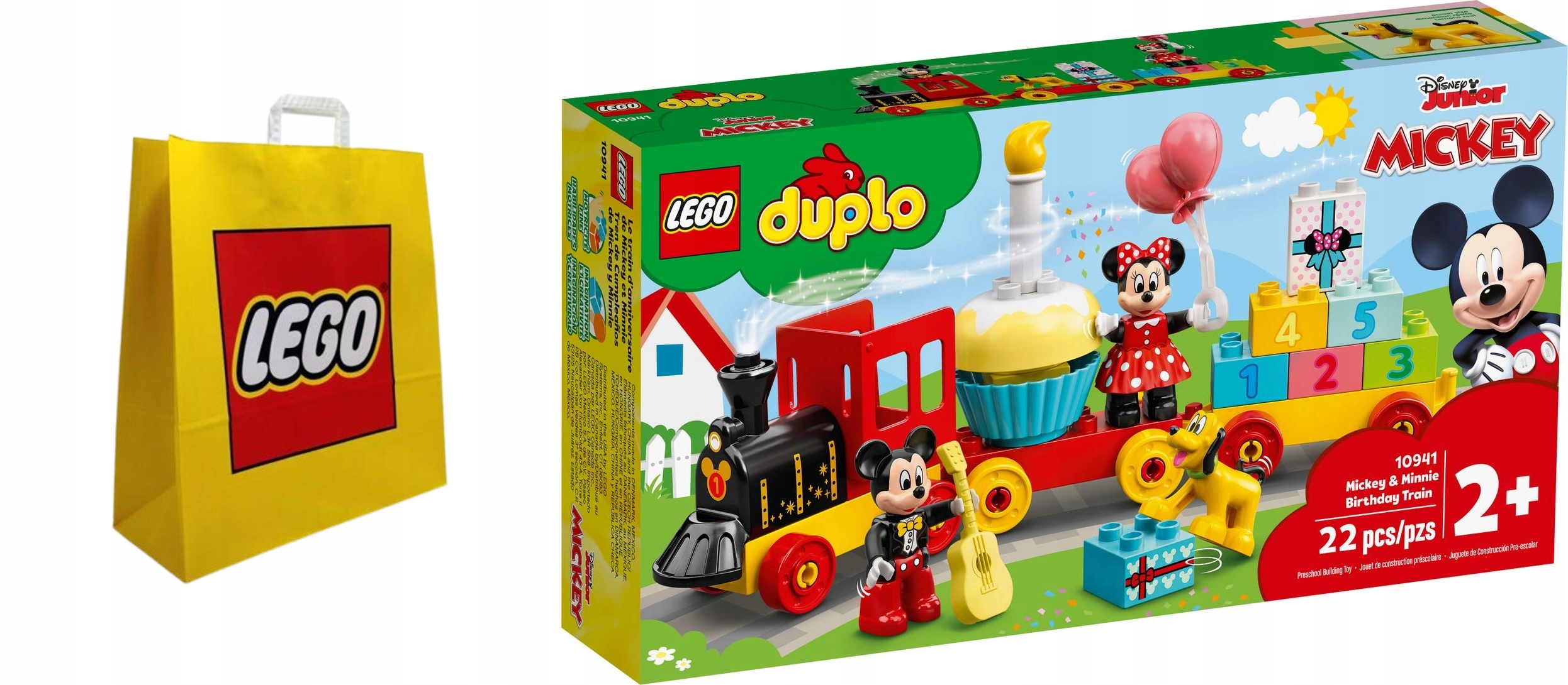 Lego Duplo 10941 Narozeninový vláček Mickeyho a Minnie+ taška Lego