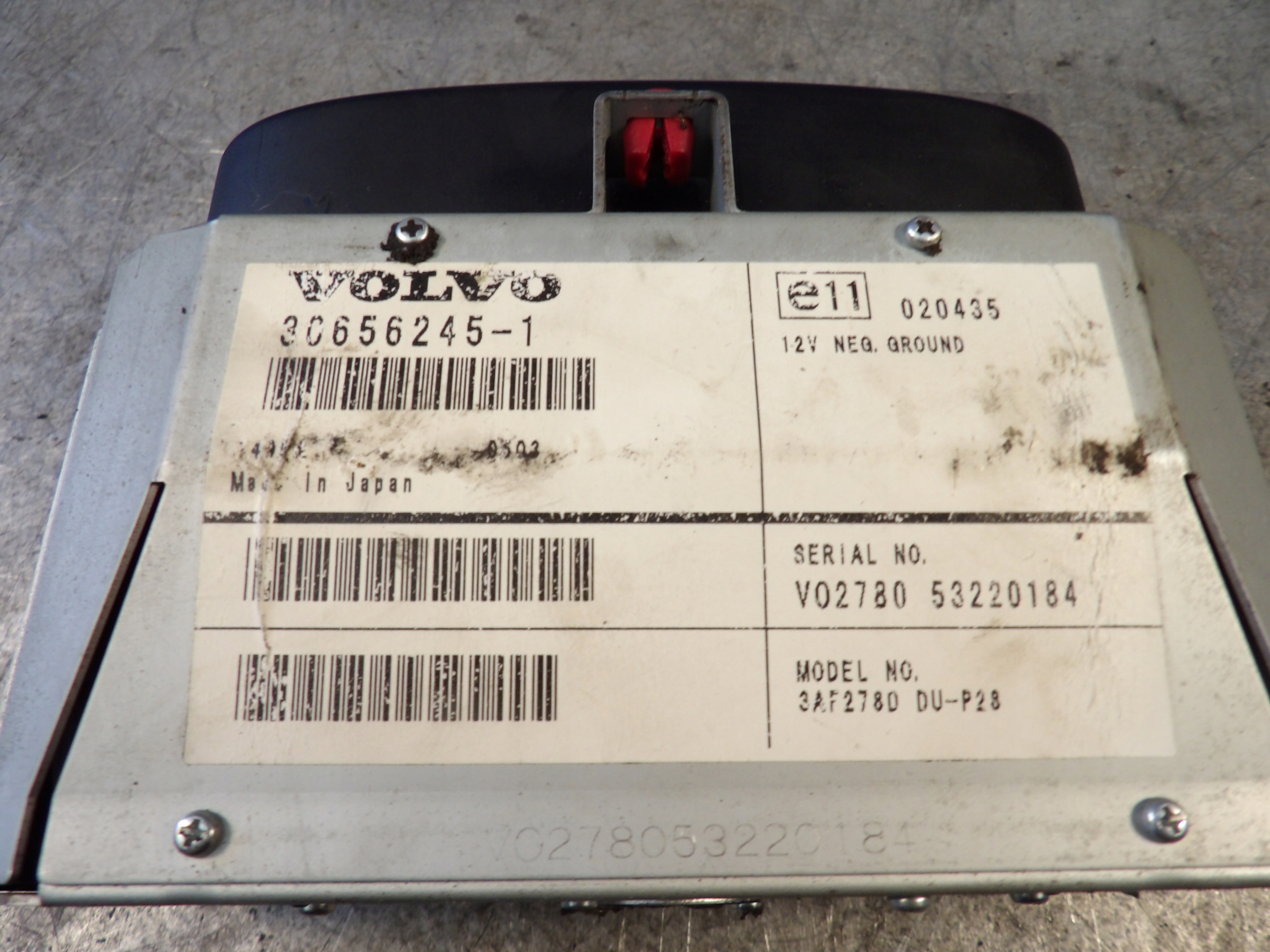 Volvo S60 and display navigation devices 30656245-1 3AF278D 3AF2780