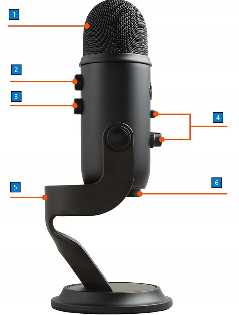 Blue Yeti Mikrofon USB do PC, Mac, Gaming, Streaming