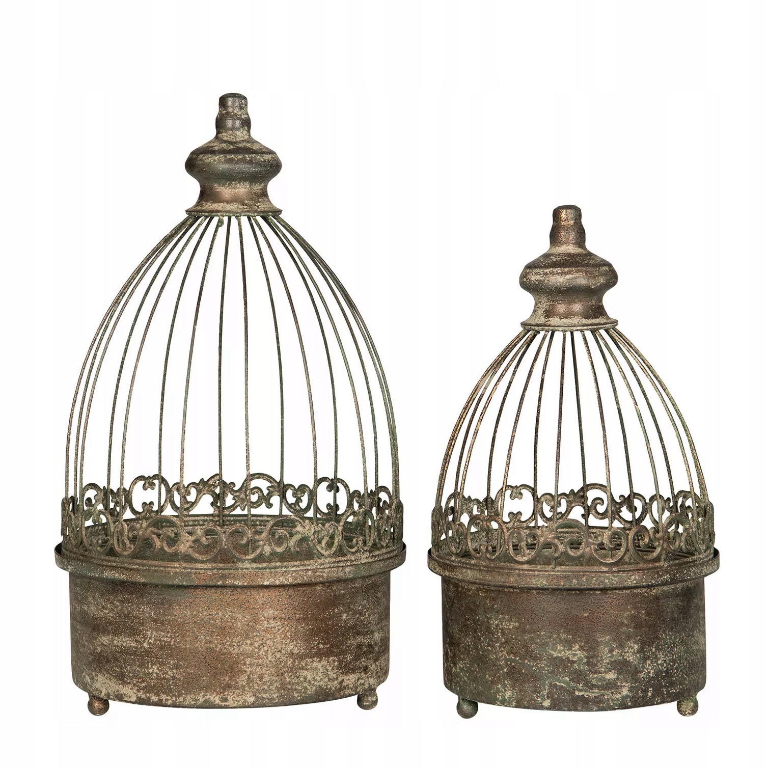 Držiak Na Kvetináč Kovová Stojaca Klietka 2 ks na kvetináče balkón terasa kvety loft