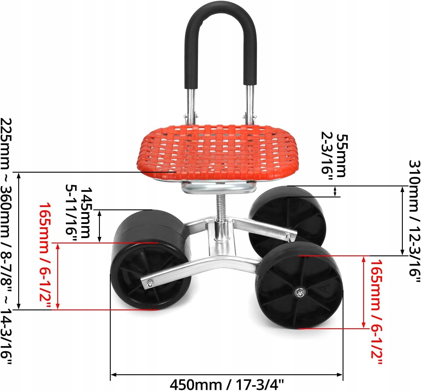 WÓZEK TABORET OGRODOWY NA KÓŁKACH DO PRACY W OGRODZIE SIEDZISKO OBROTOWE Marka inna