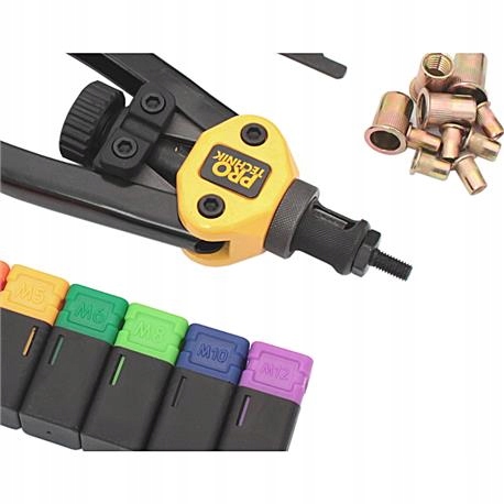 NITOWNICA DWURĘCZNA DO NITONAKRĘTEK M3-M12 ZESTAW Kod producenta 549784