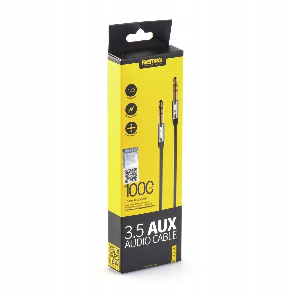 

Remax 3,5mm Aux Jack L100 1 metr czarny