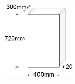 KORPUS SZAFKA KUCHENNA GÓRNA 40 CM WISZĄCA Kod producenta KORPUSY