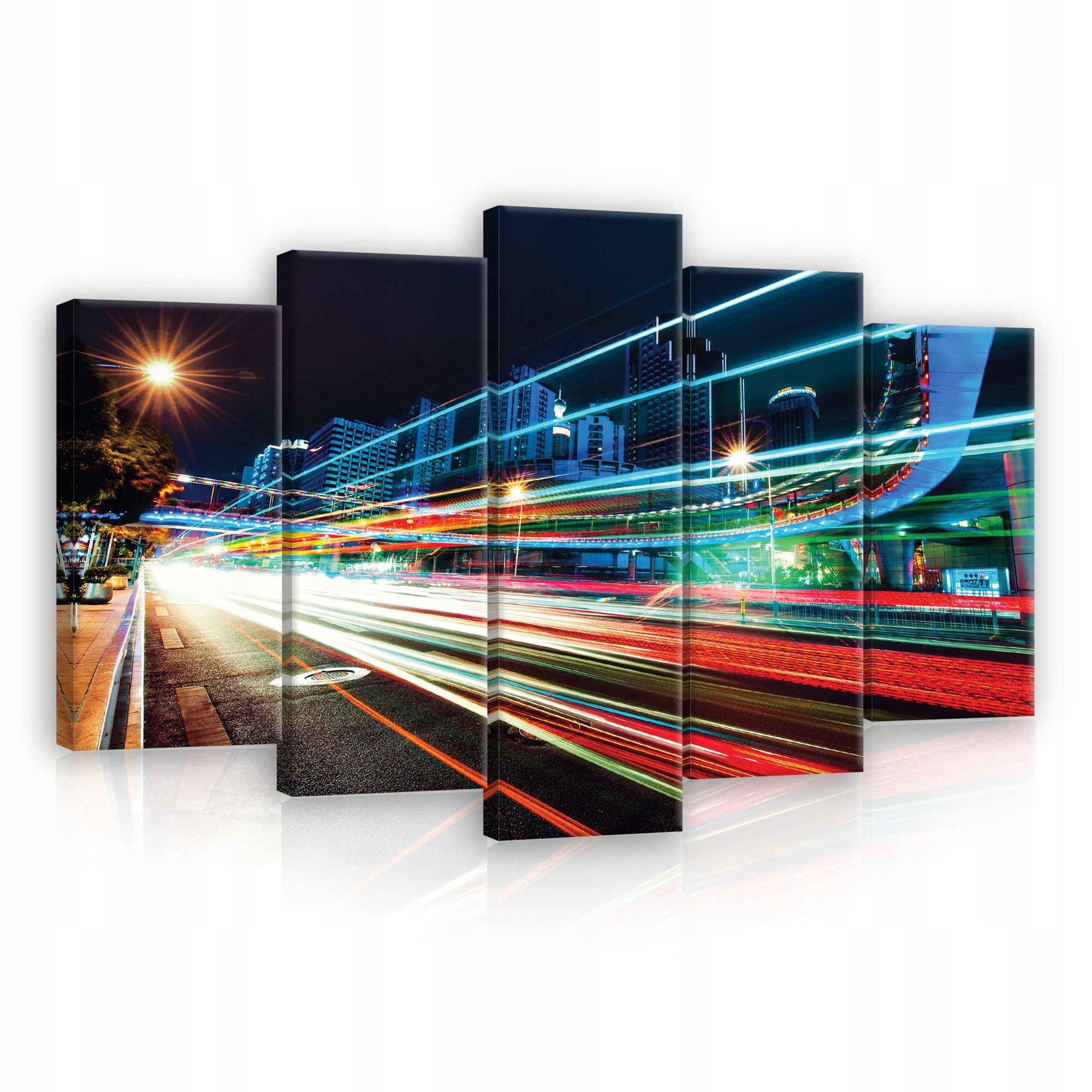 Obraz 100x60 Noční město světla pohyb rychlost dynamika urbanismus