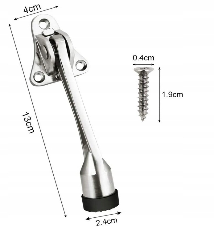 PODPÓRKA DO DRZWI STOPKA BLOKADA DRZWIOWA KOZŁOWA nierdzewna + wkręty Kod producenta BLOKADA STOPKA NÓŻKA DO DRZWI