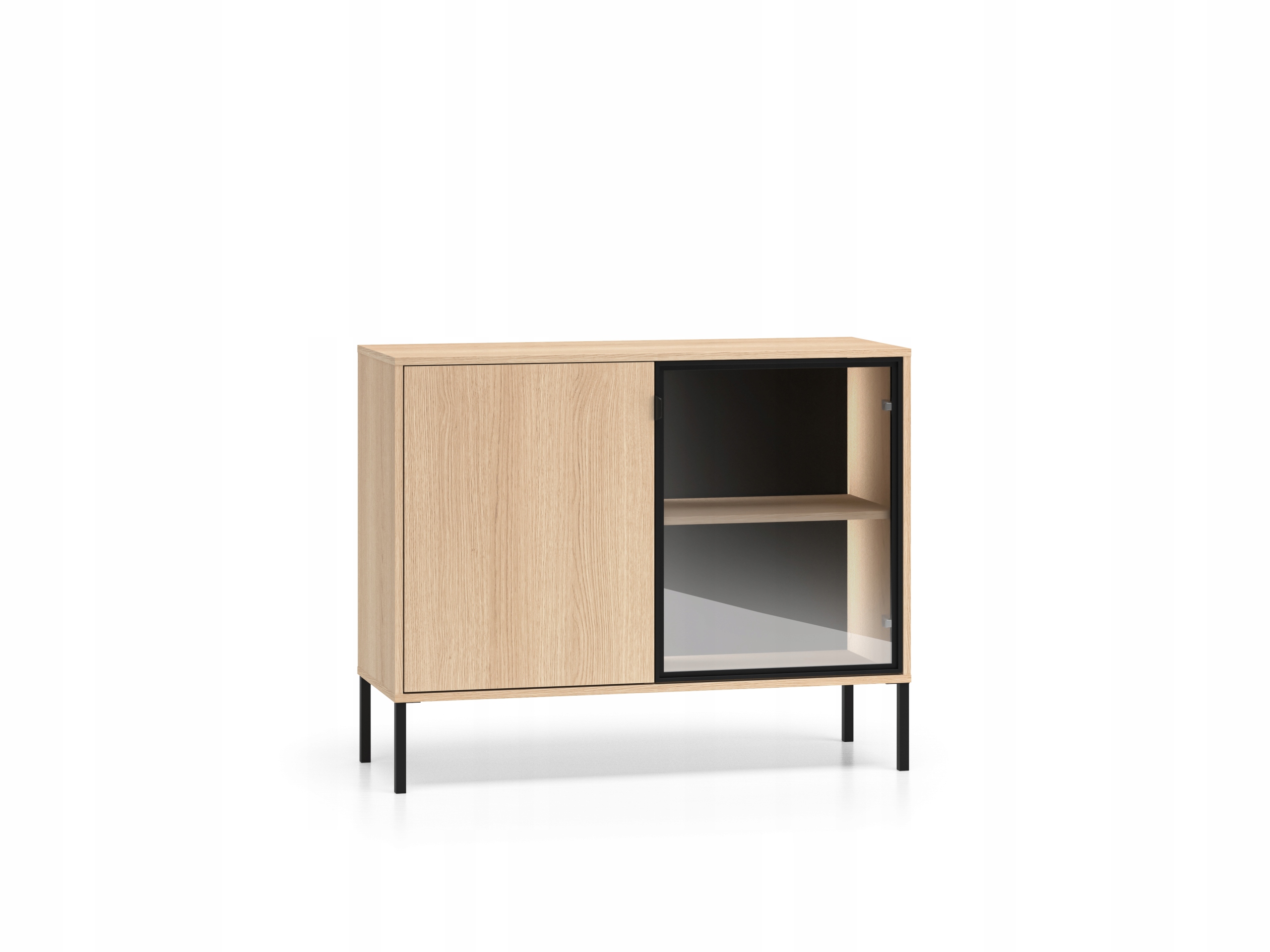 Komoda Barnee 03 Dub Lindberg 107 cm – Skříňka do obývacího pokoje ložnice