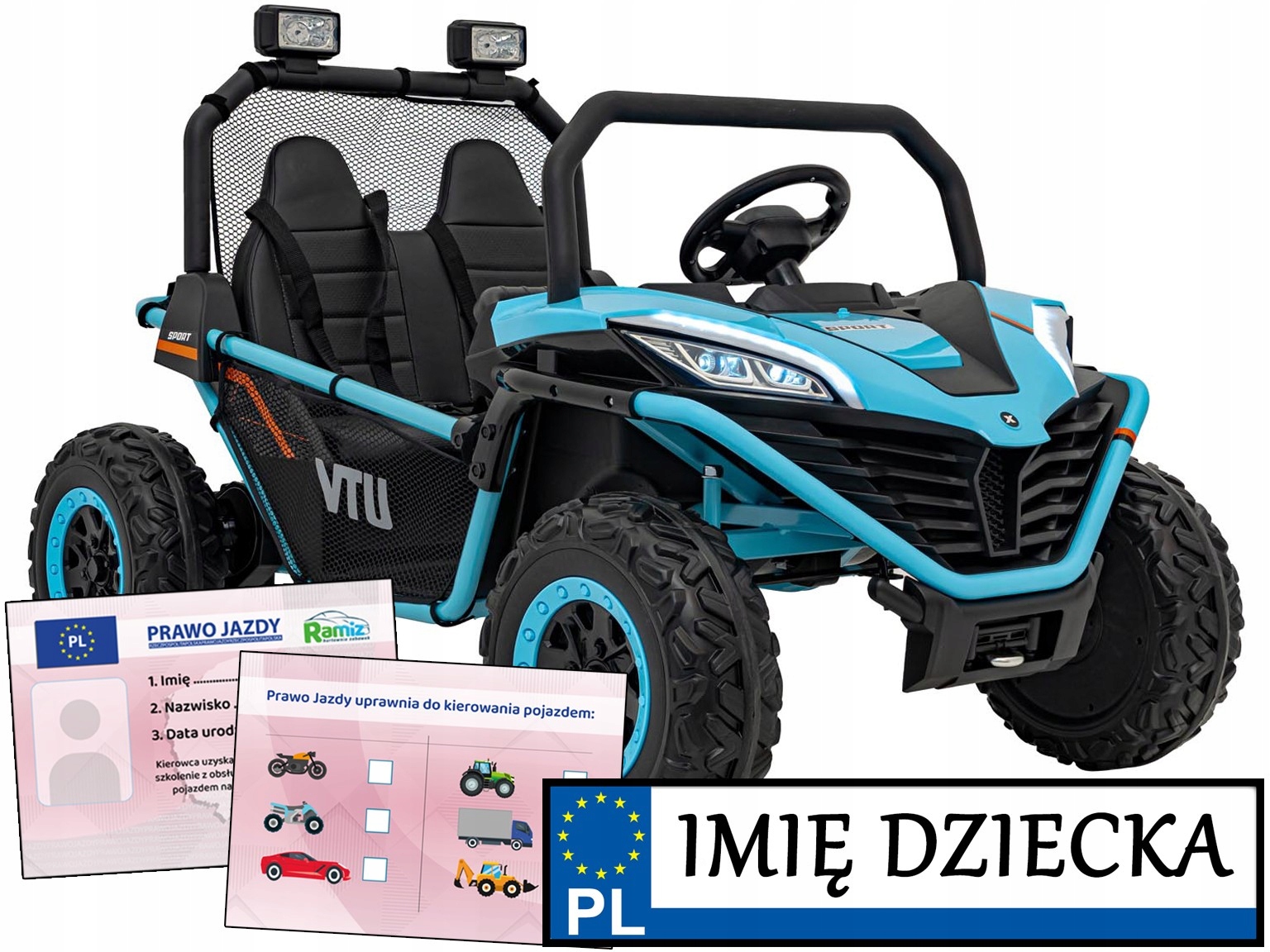 Pojazd Buggy Faster Niebieski Ramiz