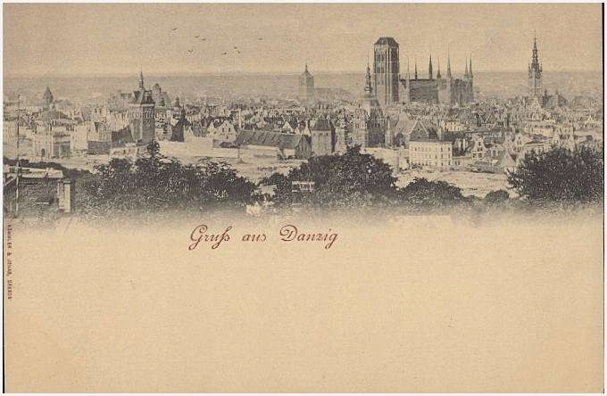 Gdańsk Danzig Gruss aus do 1899 druk