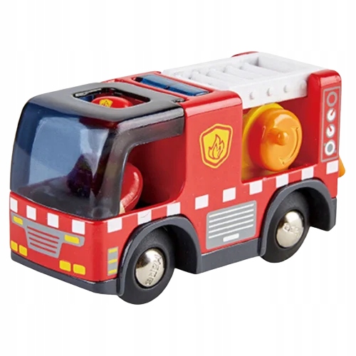 WÓZ STRAŻACKI DRABINA CIĘŻARÓWKA Z SYRENĄ ŚWIECI Marka Hape