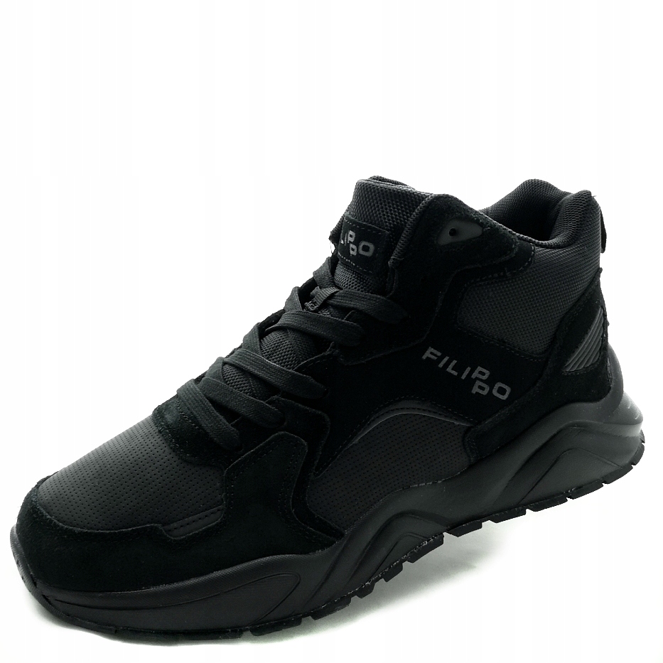 Černé pánské kožené polobotky MTR3089