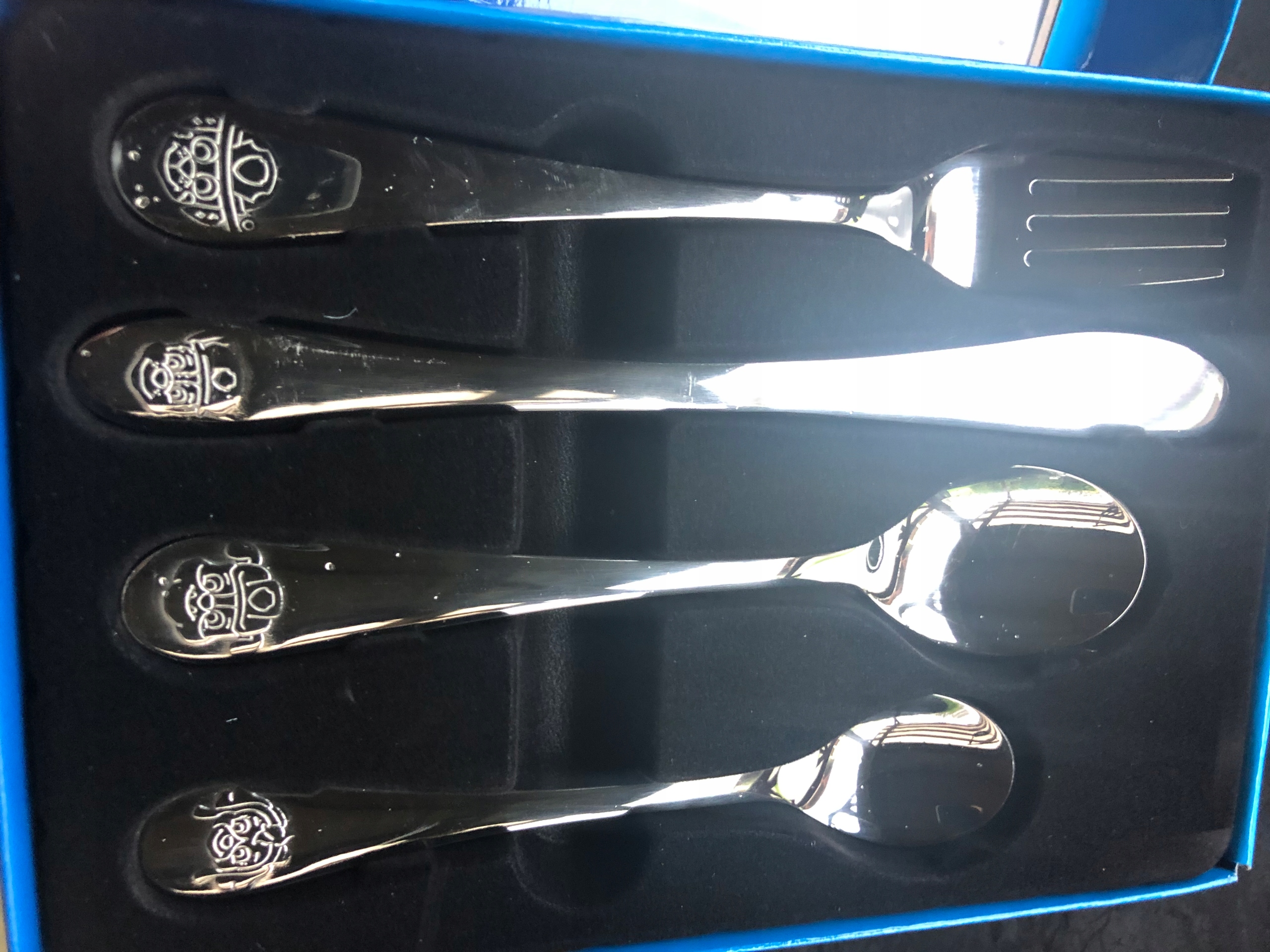 KOMPLET SZTUĆCÓW SZTUĆCE DLA DZIECI PSI PATROL 4 el ZESTAW STALOWE OLDMAN Linia Paw Patrol