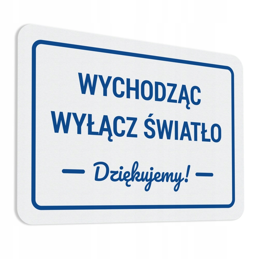 

Naklejka Wychodząc Wyłącz Światło 7x10
