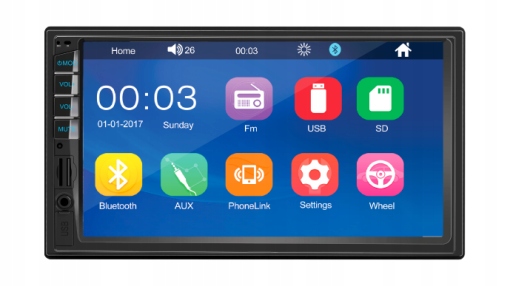 Radio samochodowe 2DIN MP3 Mirrorlink Bluetooth LCD 7' Vordon HT-800 Jersey