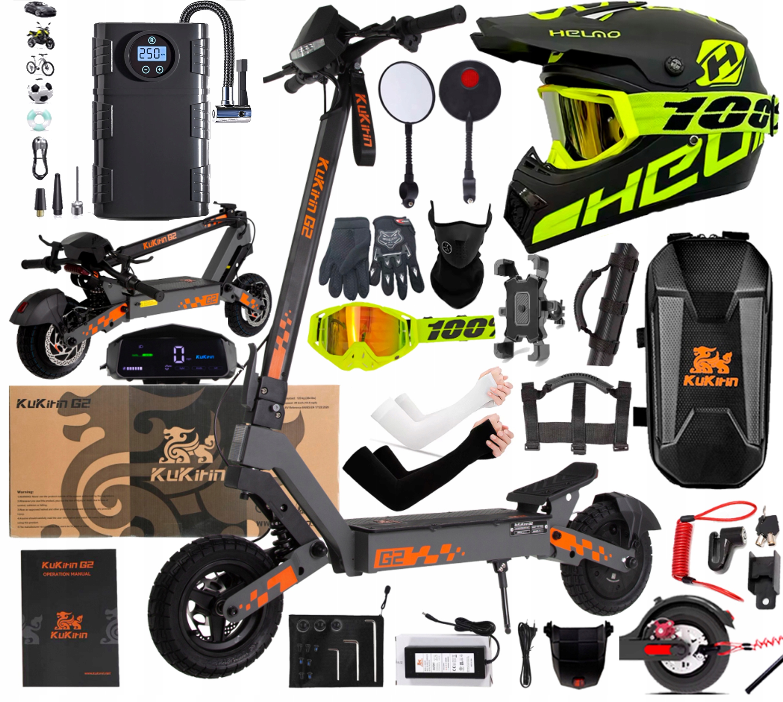 KuKirin G2 Skládací Elektrická Koloběžka 48V 15AH 1200W 45 km/h Dojezd 55 km 11 dárků Pl