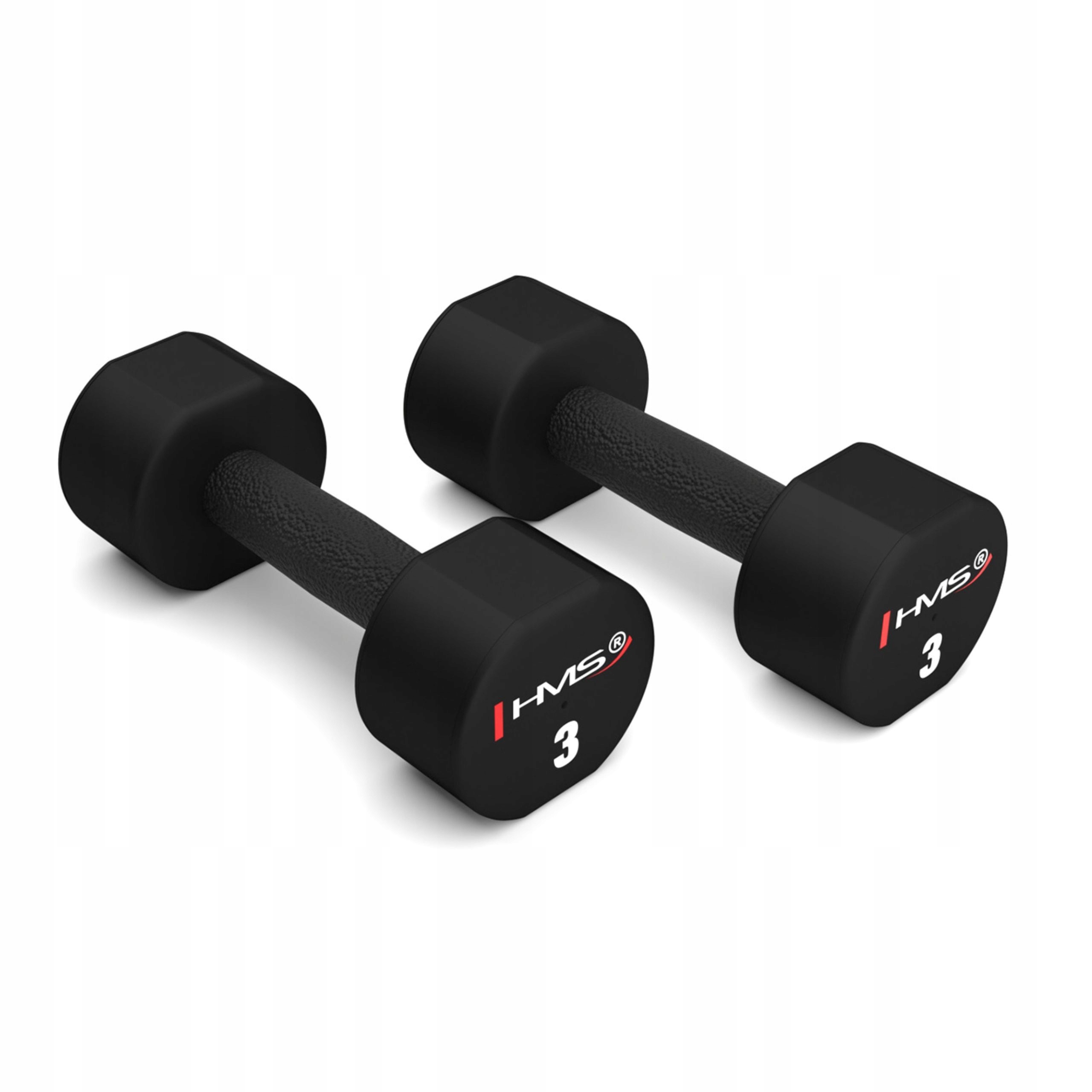 Tréninkové činky polyuretanové Tpu sada 2 x 3 kg Hms HPT03